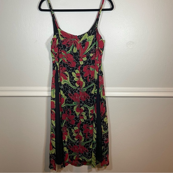 VINTAGE Putumayo Lined Dress Double Slits Size Medium - Picture 8 of 8